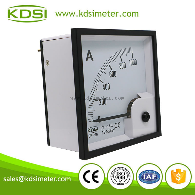 Durable in use BE-96 DC75mV 1000A analog ammeter dc amps