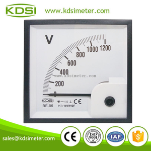Square type BE-96 96 * 96 AC1200V 1KV/110V ac voltmeter with rectifier