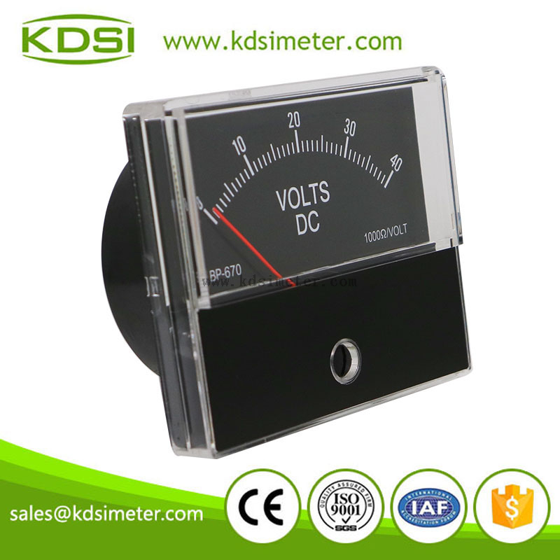 BP-670 DC40V black panel dc voltmeter-2