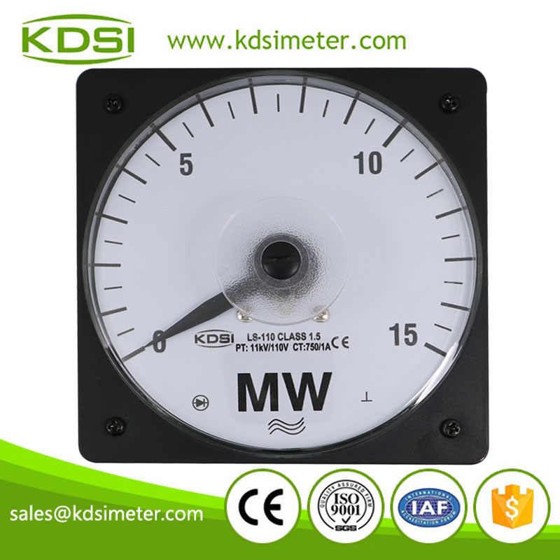 CE certificate LS-110 15MW 11kV/110V 750/1A panel wide angle analog Electric Power Meter