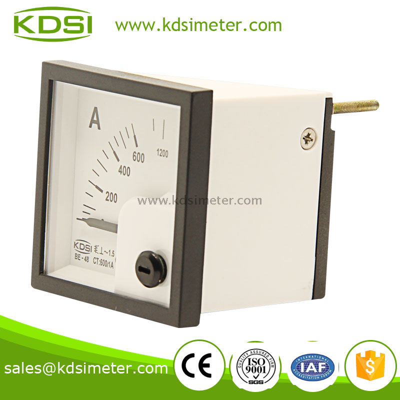 Mini type BE-48 AC Ammeter AC600/1A analog ac ampere meter