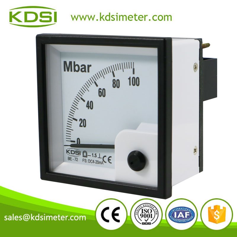 Portable precise BE-72 DC4-20mA 100Mbar dc analog pressure meter with ammeter output