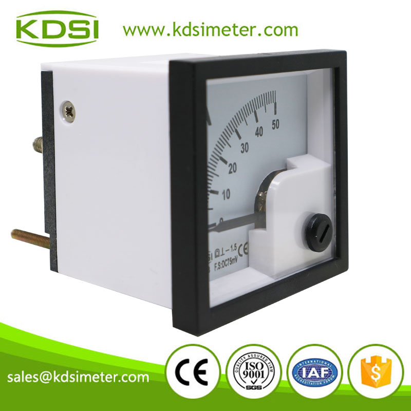20 Years Manufacturing Experience BE-48 48*48mm DC75mV 50A analog mini amp panel meter