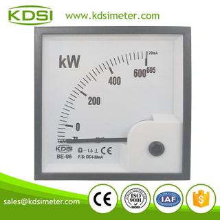 Square type classical BE-96 DC4-20mA 75-605kW inputting current display power analog panel meter
