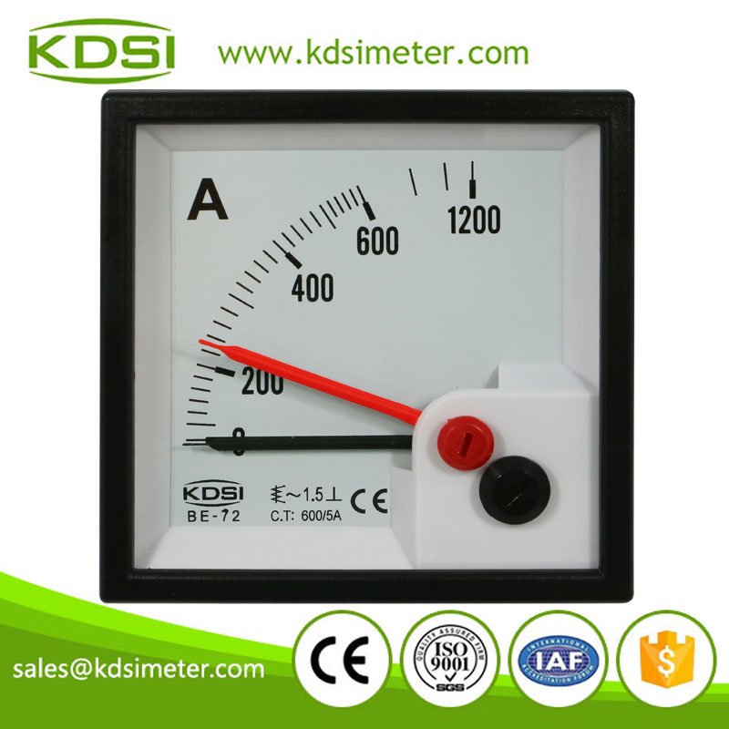 BE-72 AC600-5A double pointer ac ammeter
