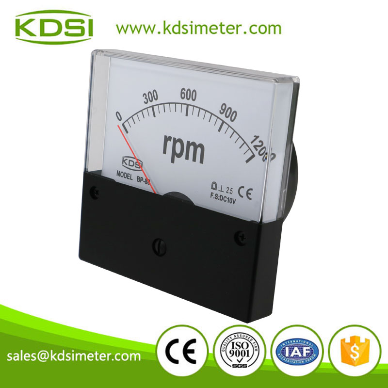 BP-80 DC10V 1200rpm black cover tachometer-2