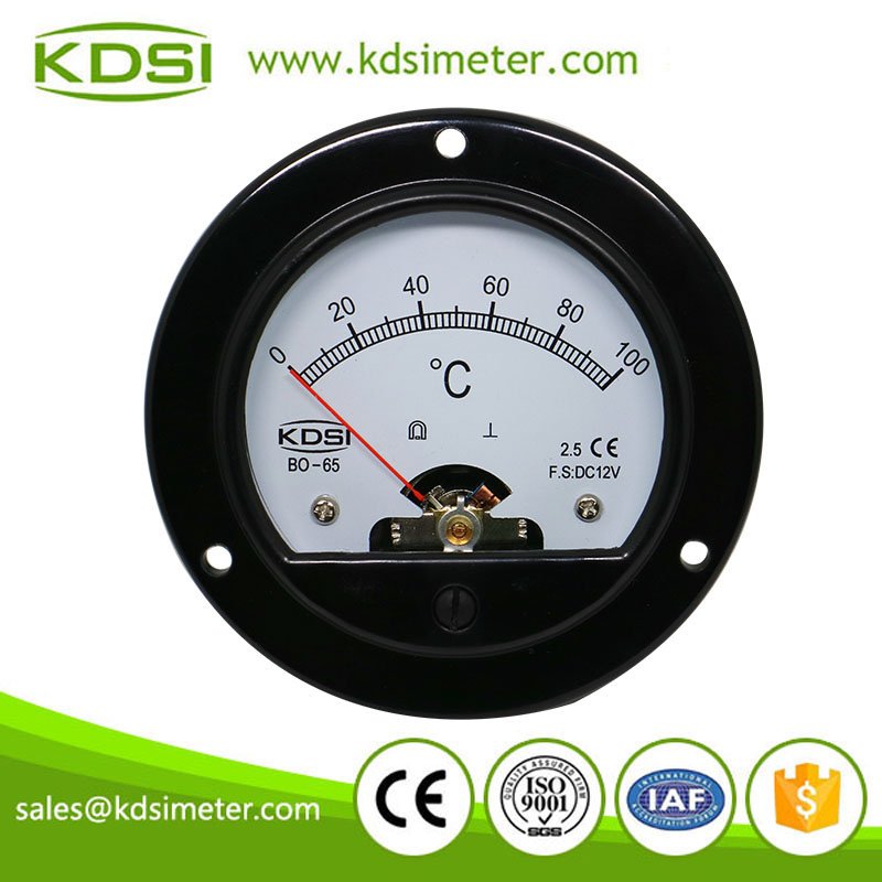 BO-65 DC12V 100℃ voltage temperature meter