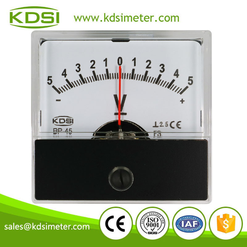 DC 0-5V Analog Voltmeter Analogue Voltage panel meter SO45 directly Connect