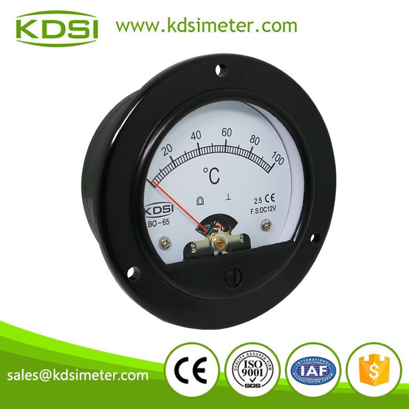 BO-65 DC12V 100℃ voltage temperature meter-1