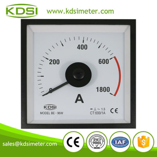 Marine meter wide angle BE-96W AC600/1A 3times overload ac rectifier ammeter for CT