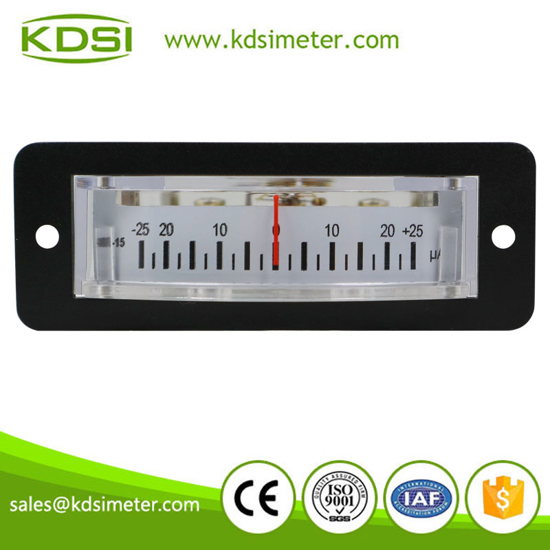 Portable precise thin edgewise BP-15 DC+-25uA analog panel microamperes meter