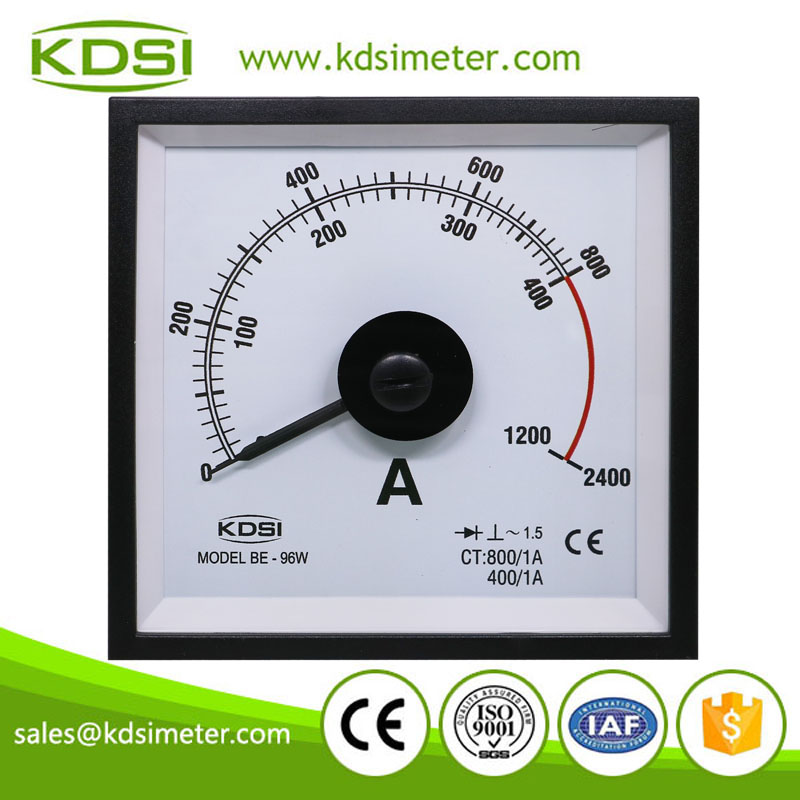 Portable precise Wide Angle Meter BE-96W AC800/1A 3 times overload display ampere meter