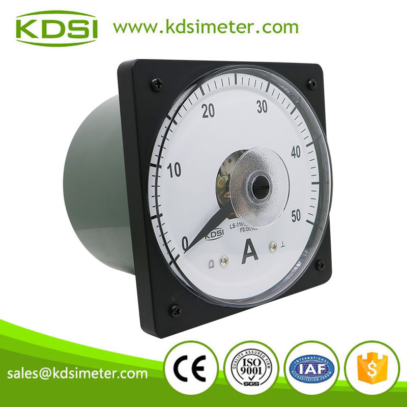 Factory direct sales LS-110 DC10V 50A panel analog wide angle current meter for marine
