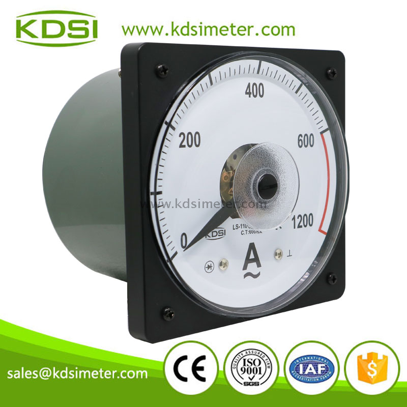 KDSI wide angle LS-110 AC600/5A 2times overload panel ampere meter for marine