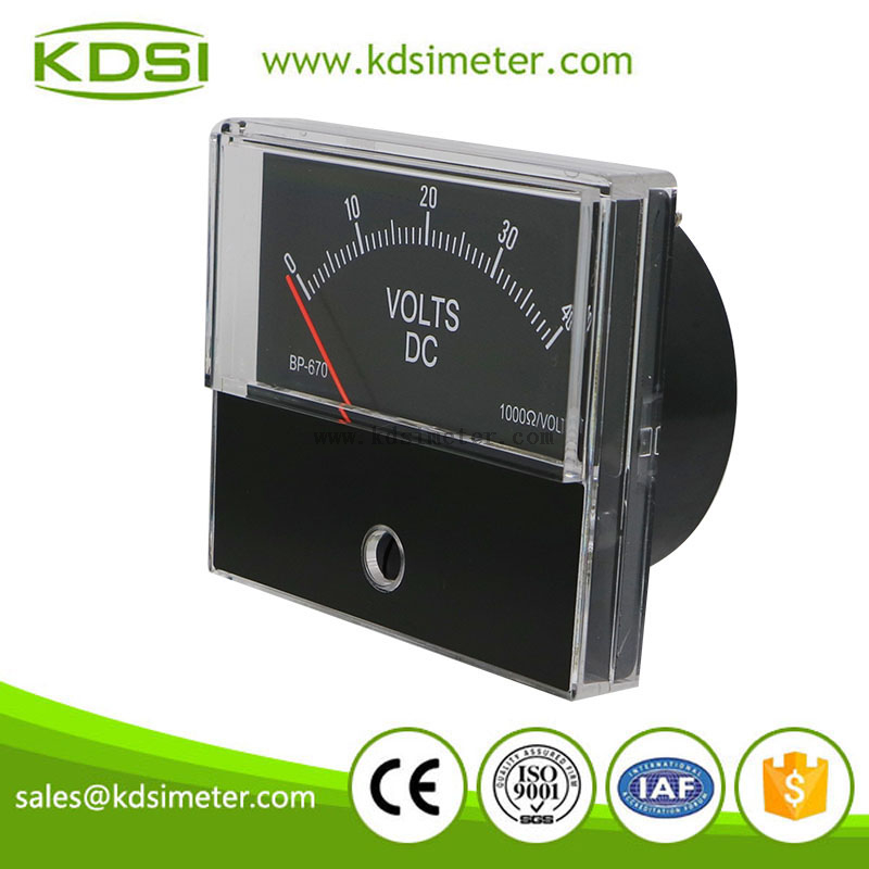 BP-670 DC40V black panel dc voltmeter-1