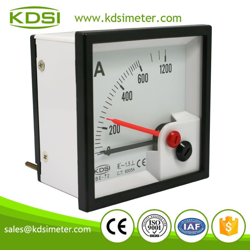 BE-72 AC600-5A double pointer ac ammeter-1