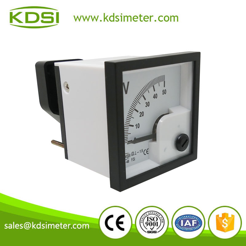 Portable precise BE-48 DC Voltmeter DC50V analog dc panel voltmeter