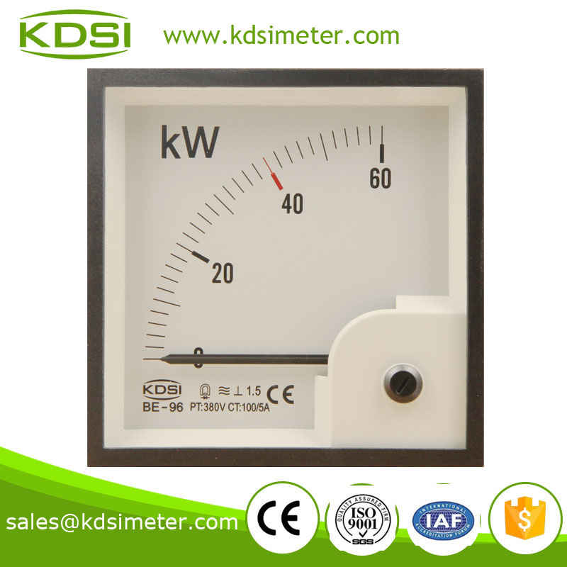 Taiwan technology BE-96 60KW 380V 100 / 5A analog wattmeter