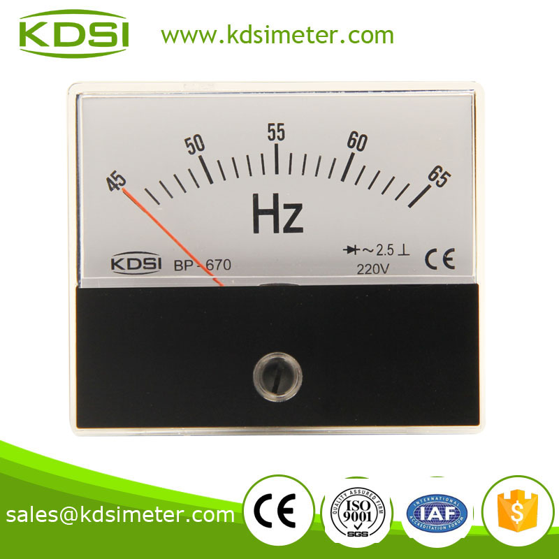 Details about   1 PC 42L6-HZ 100V 220V 380V 45-55HZ 2.5 Grade Pointer Frequency Meter 