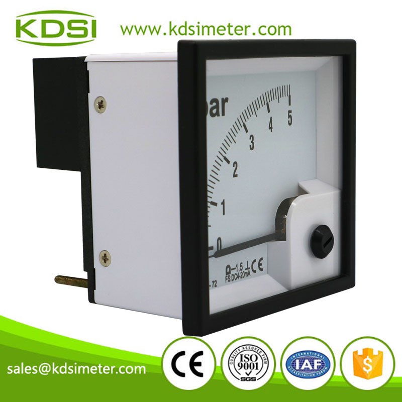 High quality professional BE-72 DC4-20mA 5bar analog panel pressure meter