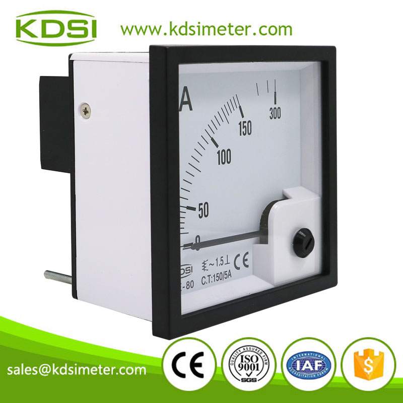 KDSI electronic apparatus BE-80 AC150/5A ac analog amp current panel meter