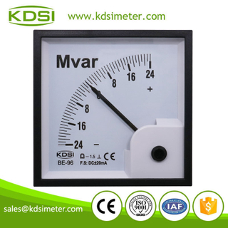 High quality BE-96 DC+-20mA +-24Mvar panel analog current display reactive power meter
