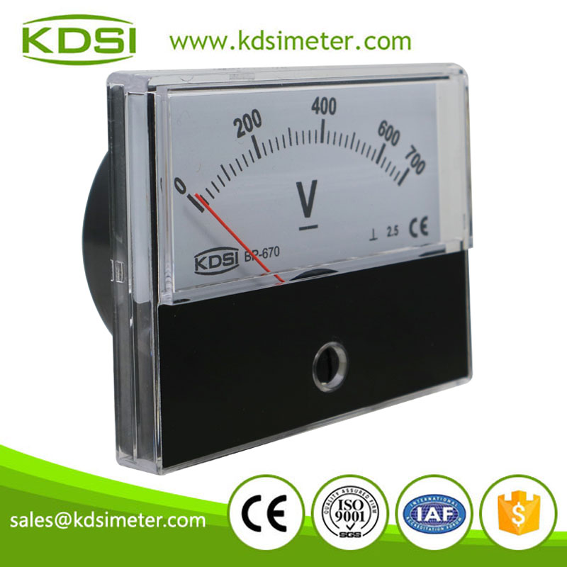 China Supplier BP-670 DC700V panel analog dc voltmeter