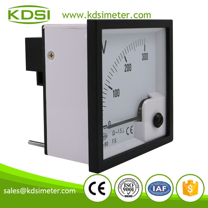 KDSI electronic apparatus BE-80 DC300V analog panel mount voltmeter