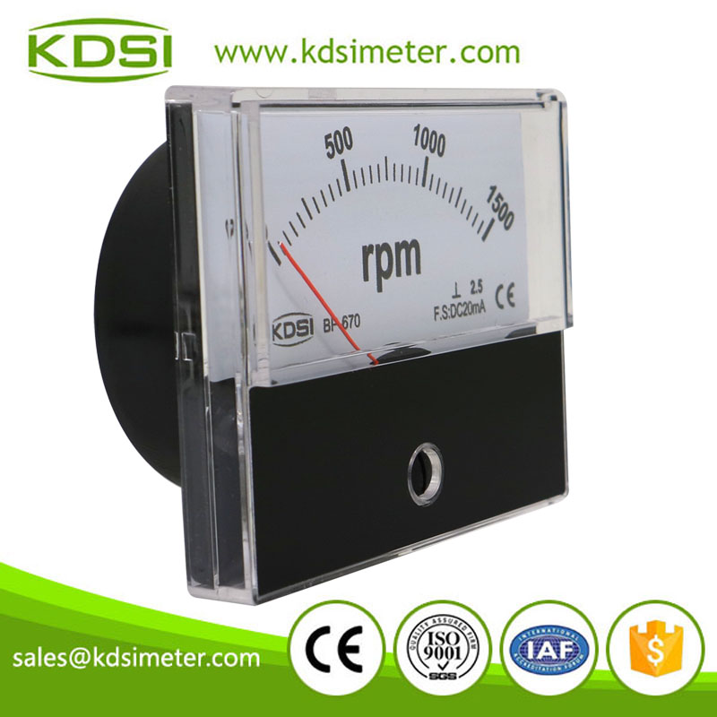 Easy installation BP-670 DC20mA 1500rpm panel analog electronic rpm meter