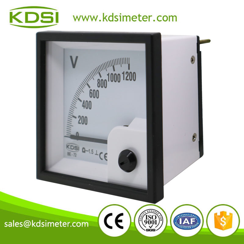 Hot Selling Good Quality BE-72 DC1200V direct analog dc panel mount voltmeter