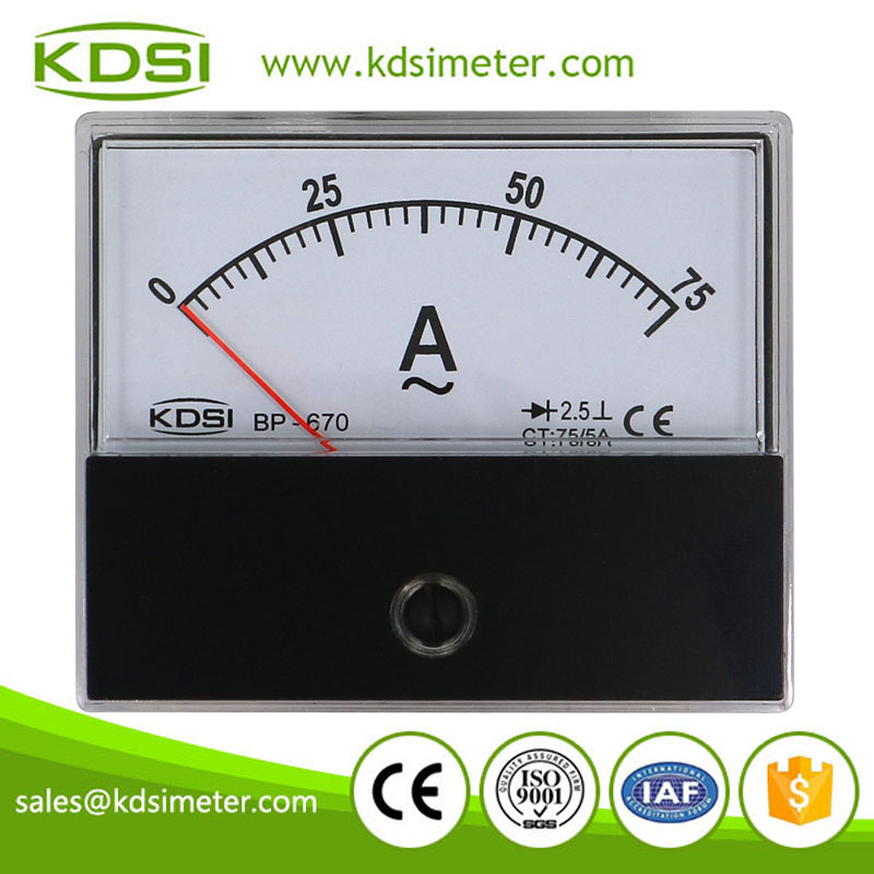 BP-670 AC75-5A rectifier ammeter