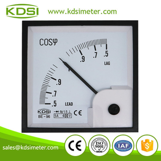 Factory direct sales BE-96 3P3W COS 440V 5A analog panel power factor meter
