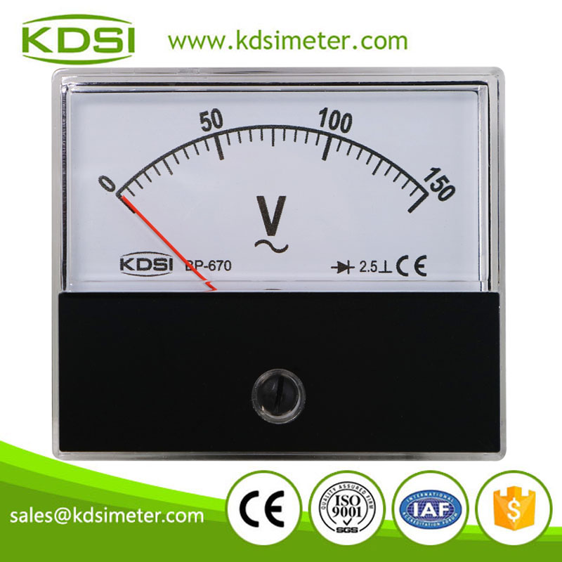 Taiwan technology BP-670 AC150V rectifier analog panel mount voltmeter