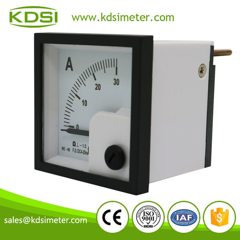 High quality professional BE-48 DC4-20mA 30A analog dc panel mount ammeter