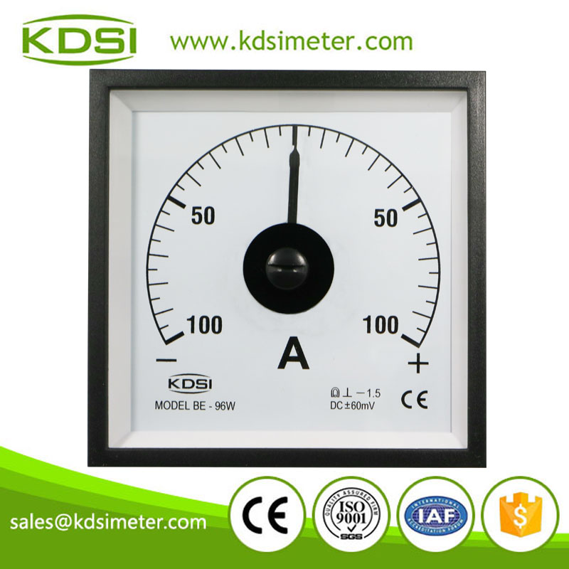 20 Years Manufacturing Experience BE-96W DC+-60mV+-100A wide angle marine panel analog ammeter with output