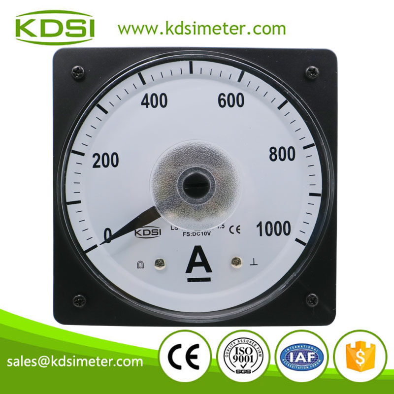 Easy installation LS-110 DC10V 1000A panel analog wide angle display ammeter