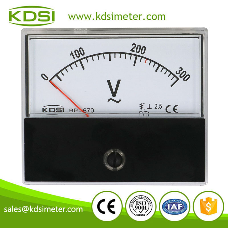High quality professional BP-670 AC300V panel analog ac ammeter ac voltmeter