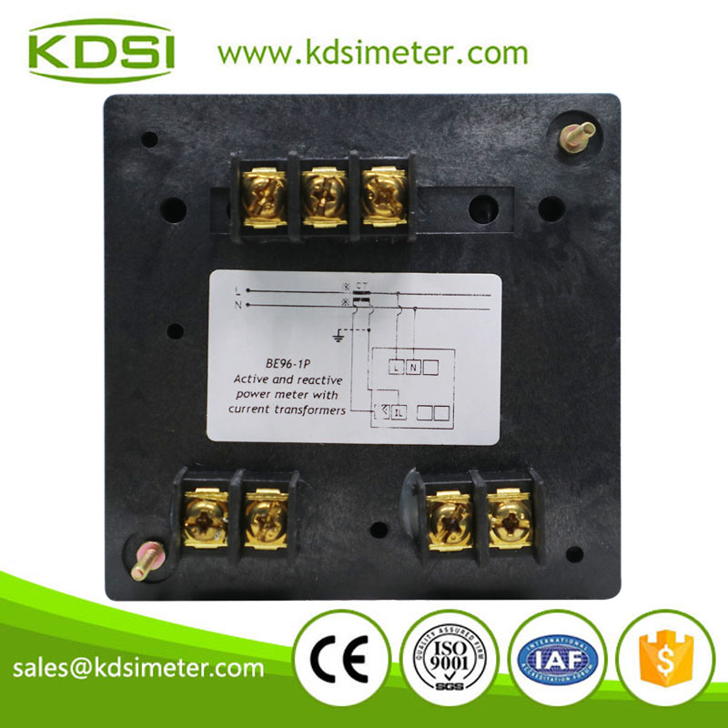 Square type BE-96 1P 1100W 220V 5A single phase analog power meter