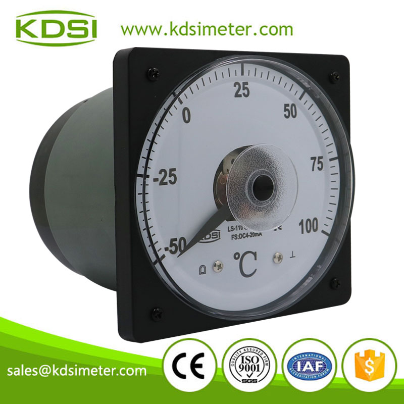 Factory direct sales LS-110 4-20mA 100C panel analog high temperature meter with 4-20mA output