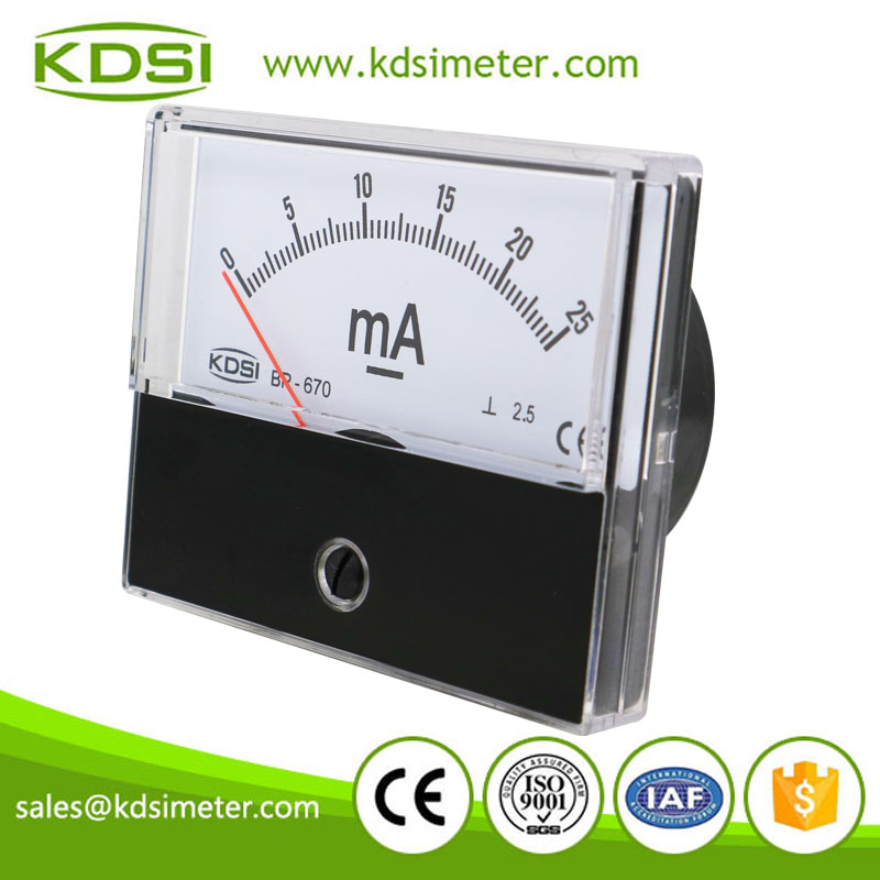 China Supplier BP-670 DC25mA analog panel milliammeter