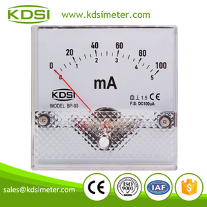 KDSI electronic apparatus BP-80 DC100uA 5/100mA analog amp current panel meter