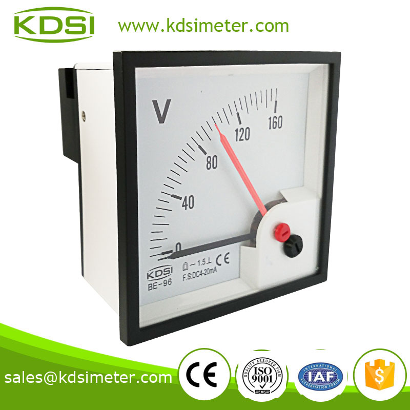 Hot Selling Good Quality Safe to operate BE-96 DC4-20mA 160V double pointer generator voltmeter