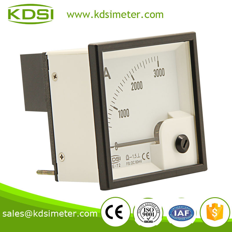 High quality BE-72 72*72 DC 60mV 3000A ammeter voltmeter