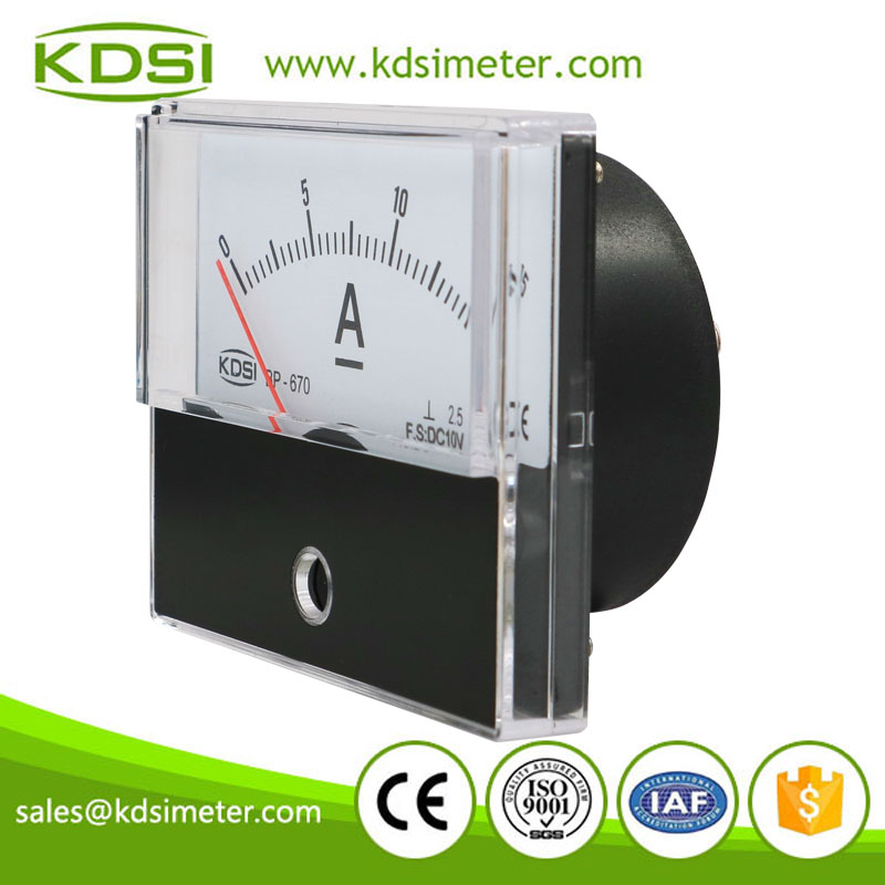 CE Approved BP-670 DC10V 15A panel analog dc voltmeter and ammeter