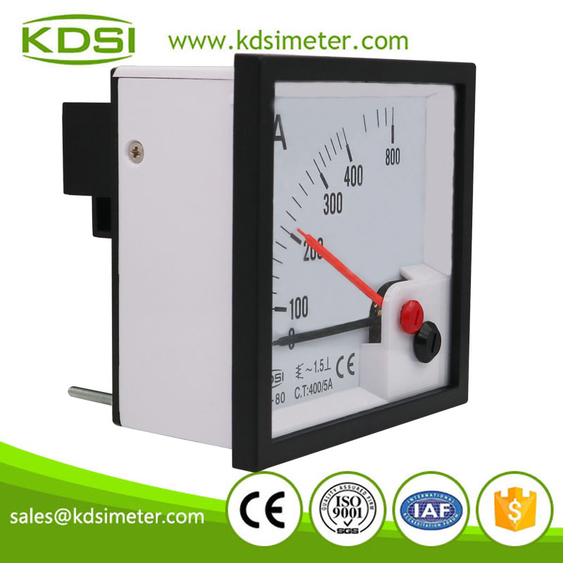 Hot Selling Good Quality BE-80 AC400/5A with red pointer analog ac panel mount ammeter