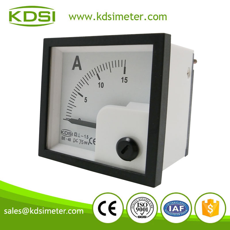 Hot sales BE-48 48*48 DC75mV 15A panel ampere meter
