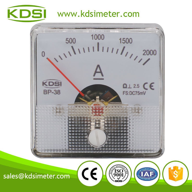 China Supplier BP-38 DC75mV 2000A panel analog dc voltmeter & ammeter for solar power