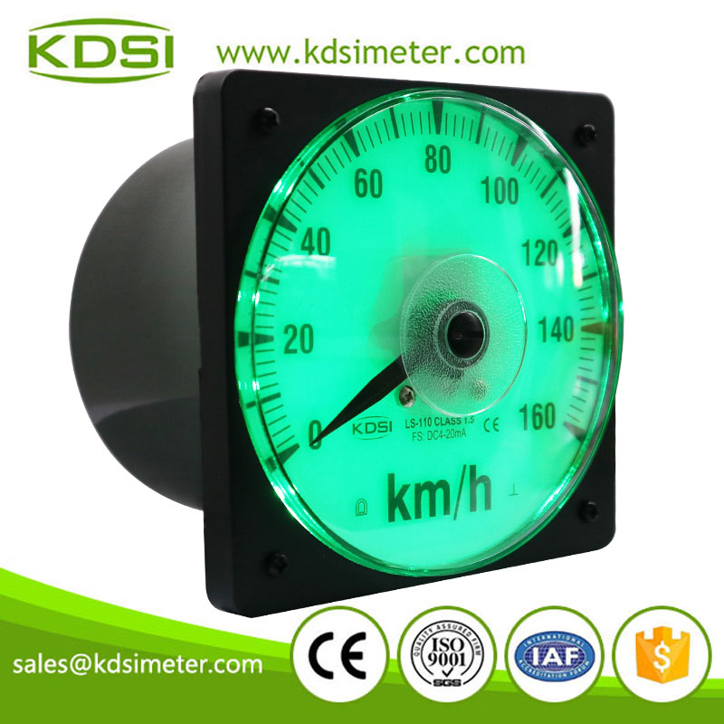 Hot Selling Good Quality LS-110 DC4-20mA 160km/h green backlighting analog panel speed meter 