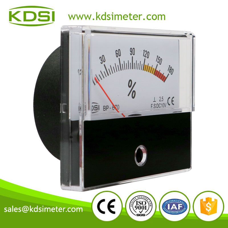 KDSI rectangular BP-670 DC10V 180% dc analog panel voltage load meter