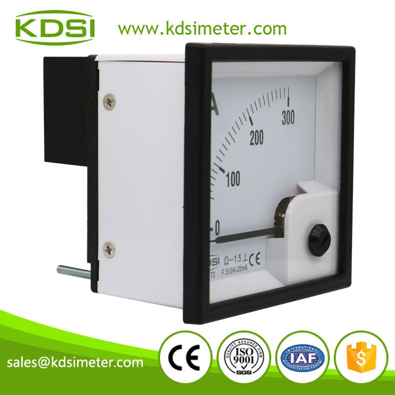 Easy installation BE-72 DC4-20mA 300A analog dc panel ampere meter